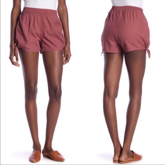 Madewell Pants - Madewell Autumn Berry Pull On Side Tie Shorts Lightweight XXL